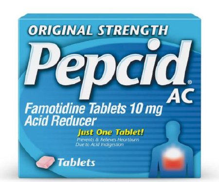 Antacid Pepcid® 10 mg Strength Tablet 30 per Box .. .  .  